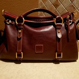 Dooney RARE PLUM 💜 FLORENTINE SATCHEL LARGE 💜